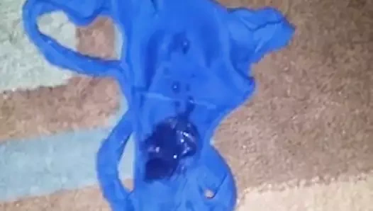 allison'ın victoria gizli mavi tanga üzerinde Cum