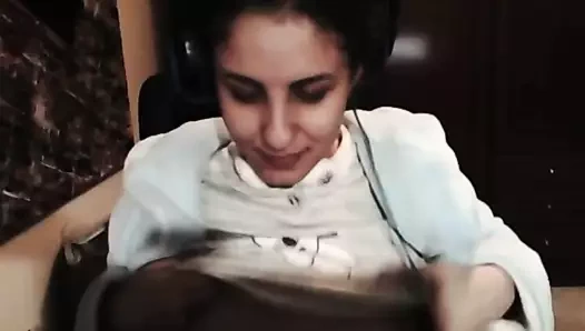 Büyük memeli amatör web kamerası