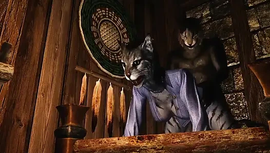 Kharjo genç khajiit'e öğretiyor 1