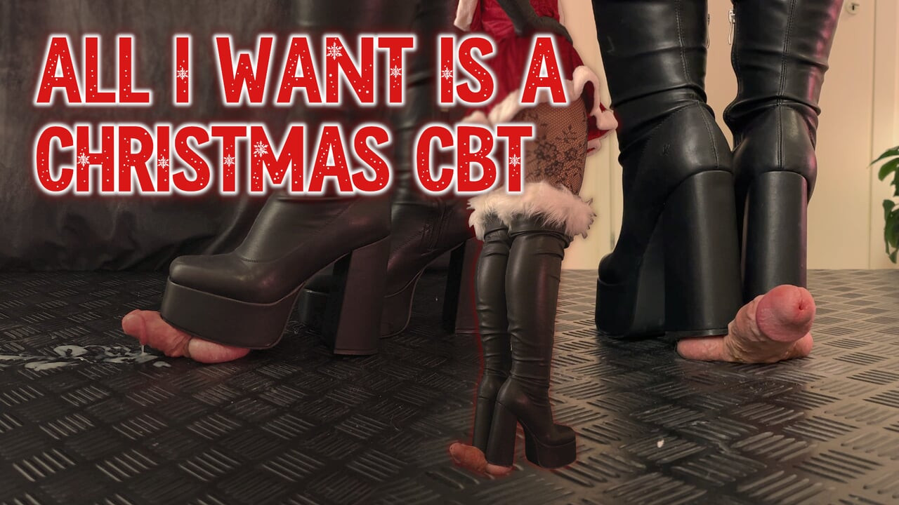 Tek istediğim koi uyluk yüksek çizmelerimin içinde bir Noel cbt'i