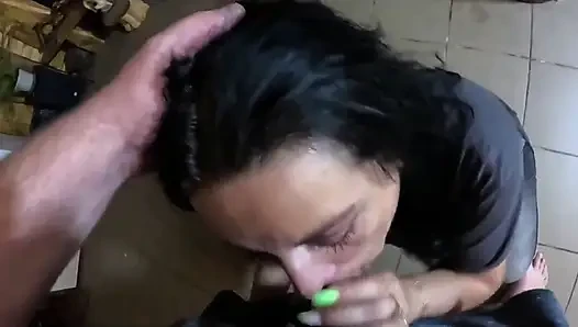 Tight Jeans Dance Slut Gagging Facefuck & Cum on My Tangas