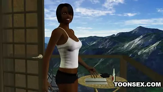 Foxy 3d cartoon abanoz bebek emme ve kahrolası