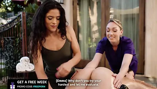 ALL GIRL MASSAGE - Victoria Voxxx Katrina Colt'un aldattığını yakalıyor ve rekabetçi üçlü sekse katılıyor