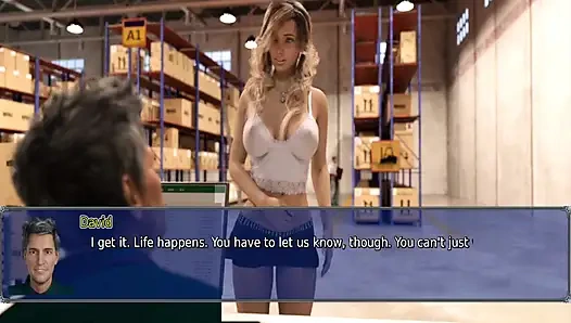 Ofis karısı #22 - Stacy Zack'i azdırıyor ve daha sonra Simon Stacy'nin amıyla oynuyor