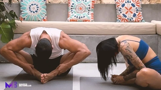 A yoga teacher's rough sex with his horny student - Max Betancur & Luna Vitaler