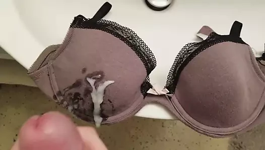 Cumshot on 38B bra