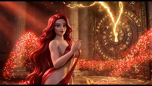 Liora Crimson The Crimson Veil Palace of Shadows Artistic Nude Puzzle Adventure