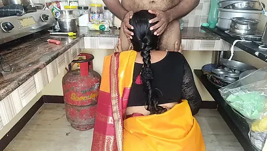 Housewife kitchen sex