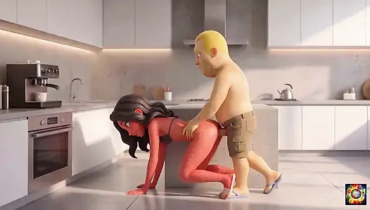 Romantik mutfak anları - ai hentai asmr