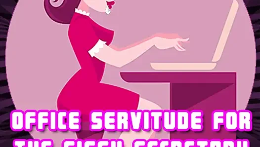 Kadın kılıklı sekreter için ofis servitude müstehcen ses baskısı