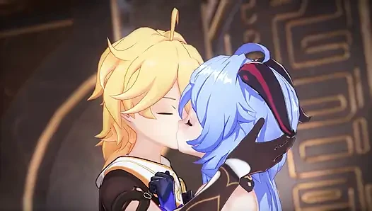 Genshin impact - ganyu ve aether tutkulu seks sahnesi - 3 boyutlu hentai animasyon