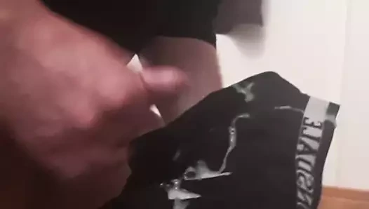 Huge load into dirty boxers