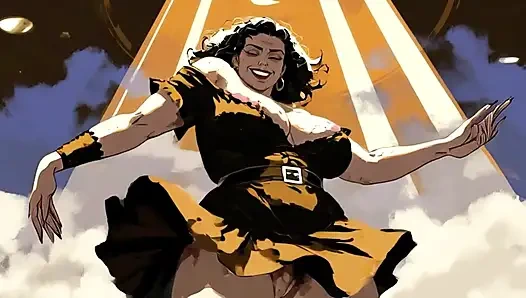 Ai çizgi film iri güzel kadın dans eden kadın klipleri