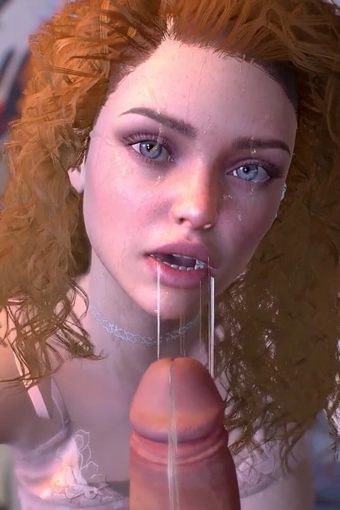 Sevimli bir genç kızın 3 boyutlu yakın çekim mastürbasyonu: thescenes