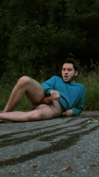 Caught pissing and jerking off outdoors - gay public exhibitionist | Clip 3