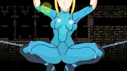 Samus aran soyunuyor ve çok sert boşalıyor (metroid)