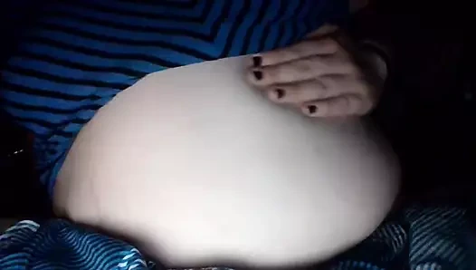 Obez kız büyük bir yemek var