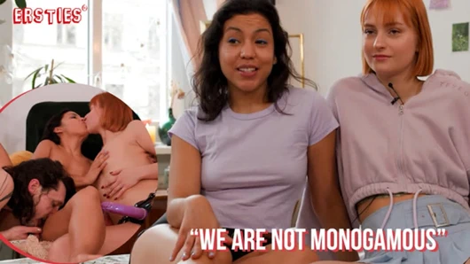 Ersties - iki bayan ve bir adam seksi bir üçlü seks yapıyor