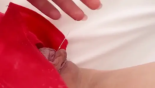 Tatlı azgın sabah ve pembe damlayan amcık bakış açısı