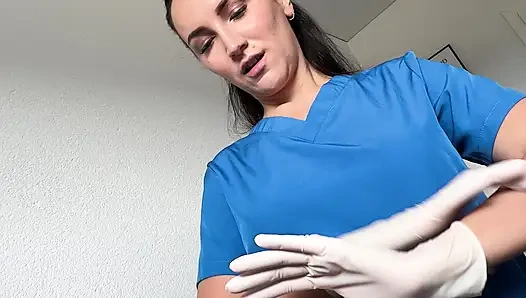 Hot Masseuse Puts On Latex Gloves For A Messy Happy Ending Cumshot