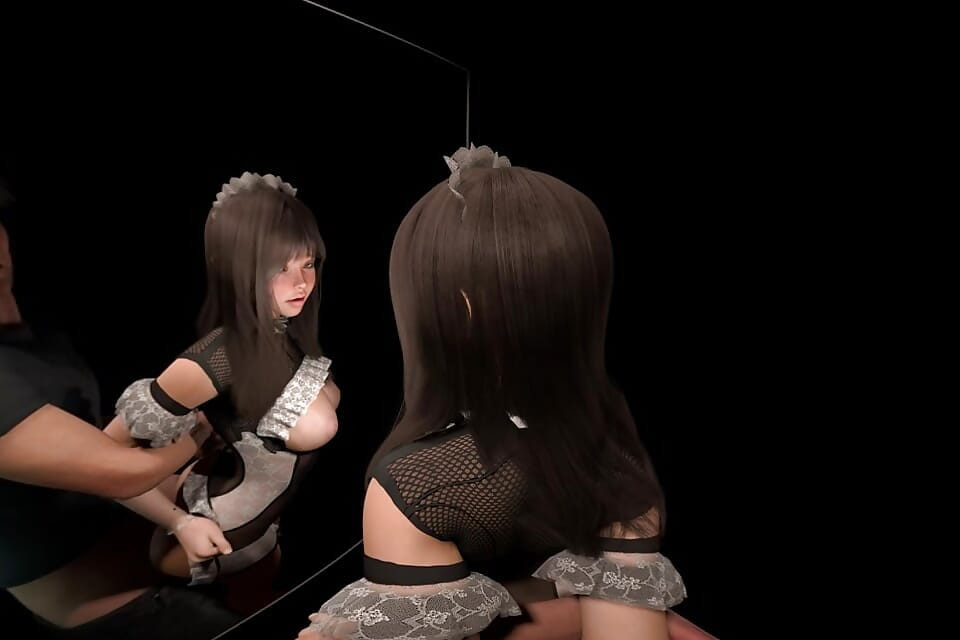 Vr sex- hizmetçi aynayı seviyor