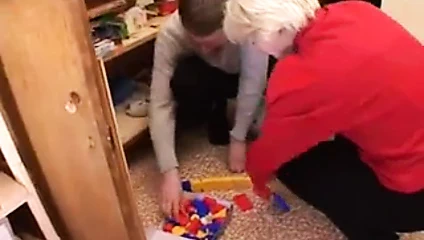 Irina with boy and toys