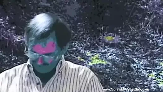 ırklararası bazı için azgın swinger karıcık açık havada