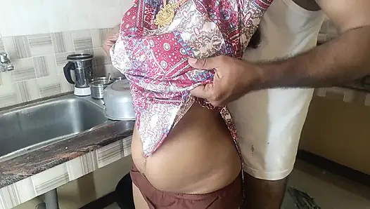 Housewife fucking in kitchen