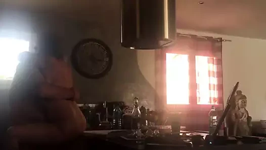 Plan coquin dans la cuisine