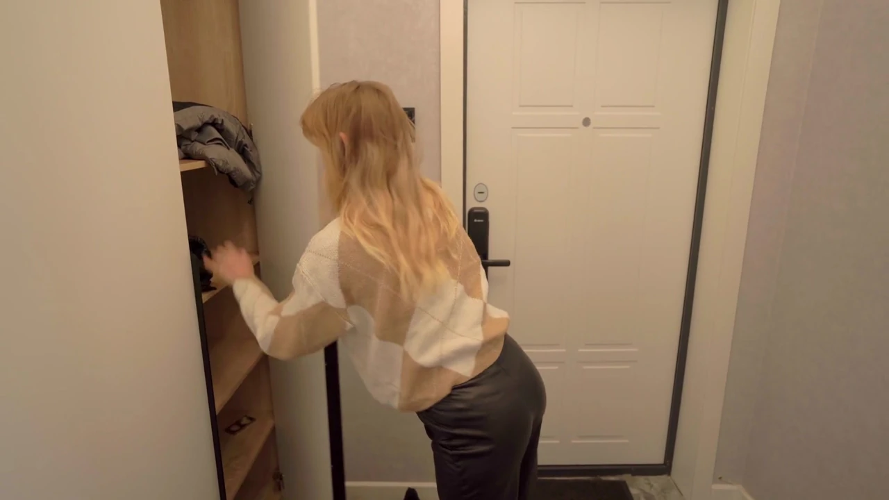 The new maid didn’t do a good job, so she had to work her holes and get cum in her mouth
