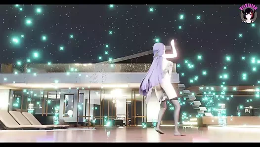 Olgun mei - seksi elbiseli ateşli dans