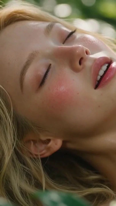 Blonde Teen Teasing Naked In The Woods (AI) | Clip 1