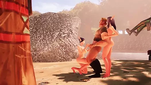 Sahilde warcraft parodisi ile mastürbasyon