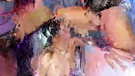 Oyuncağı çok ıslak içine sokuyor