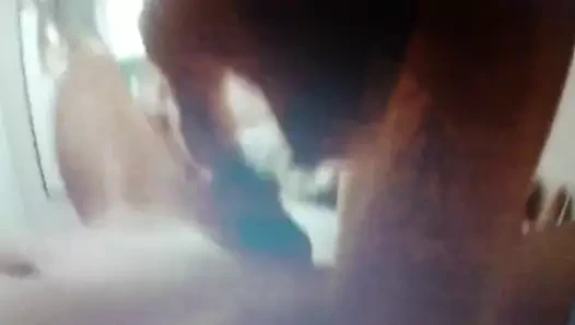 Slapping benim çük üzerinde ona titties