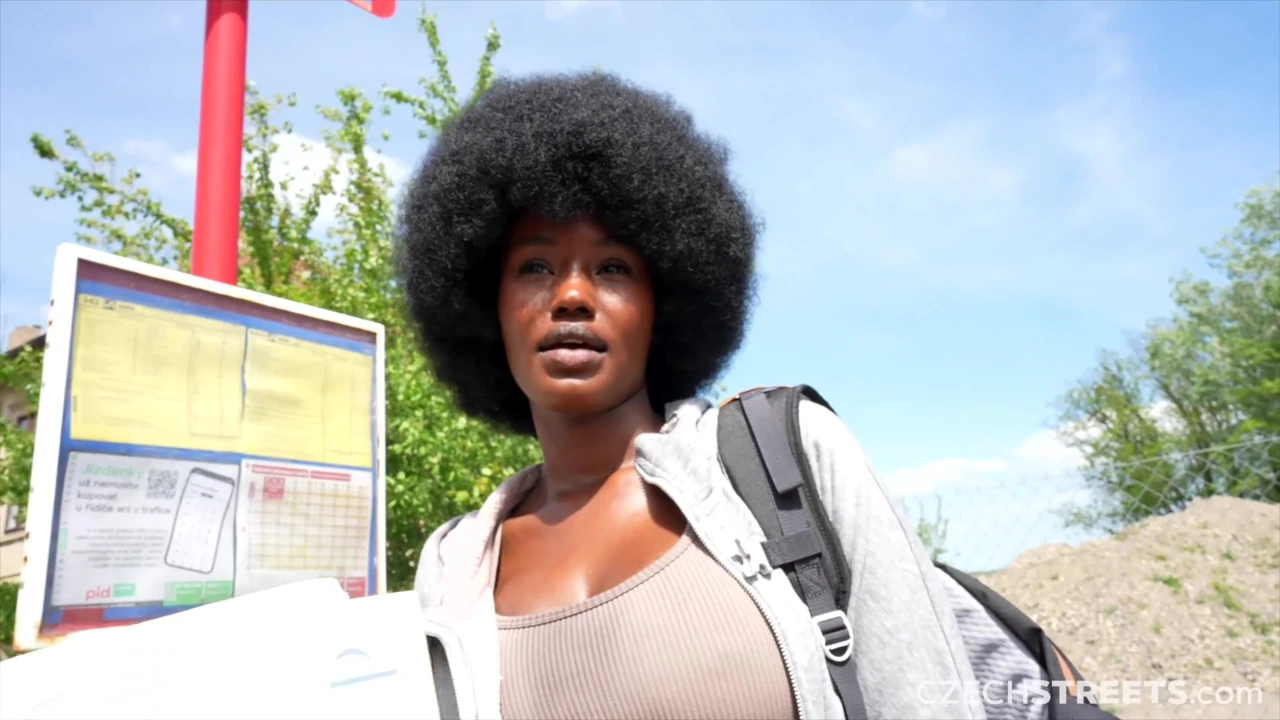 Czech Streets 152: Quickie with Cute Busty Black Girl