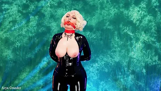 Sexy Rubber Gagged MILF: Bondaged in Latex