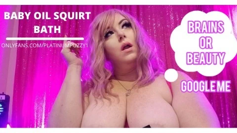 Bebek yağı fışkırtma banyo &amp; kürk bbw milf gösteri