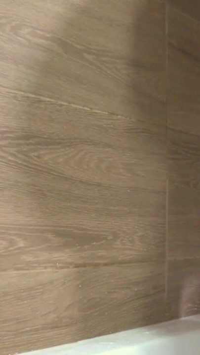 Bathroom camera watches as old wife with plump figure takes a shower. PAWG. | Clip 2