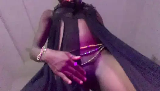 Ağır çekim zenci genç seksi dans ıslak amcık yakın çekim