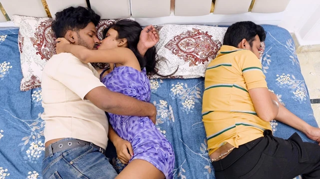 Indian Asian Desi Boyfriend  Hardcore Sex Fucking with Friend Young Beautiful Girl Licking his Big cock Fantasy Video
