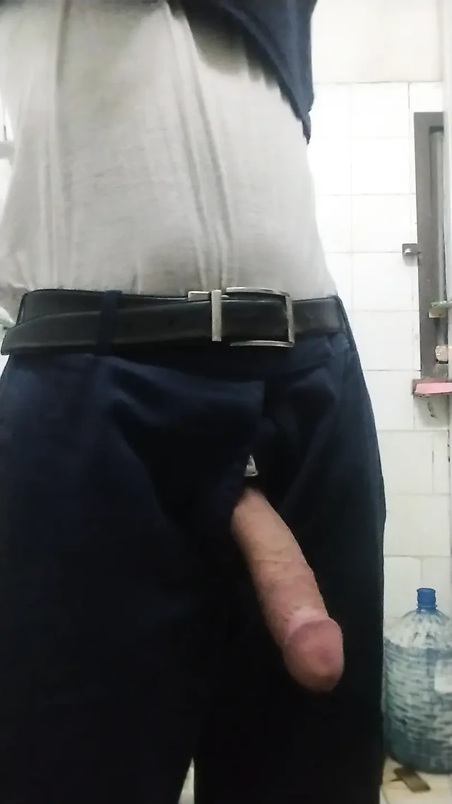 This video is of a village boy enjoying himself in the washroom with his hands.