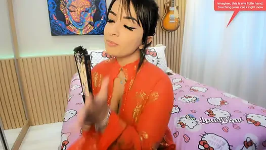 Heiße latina EMANUELLY RAQUEL GUEISHA COSPLAY WICHSANLEITUNG, SCHMUTZIGES REDEN
