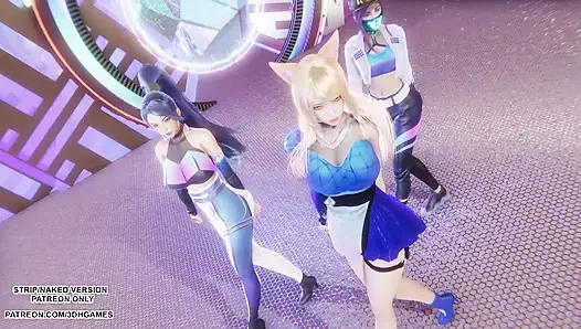 Mmd kpop iblis avcıları - huntrx - altın ahri akali kaisa seksi kpop dans league of legends hentai sansürsüz 4k 60 fps