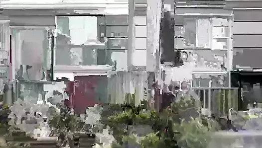 Büyükbaba açık havada bir hj alır