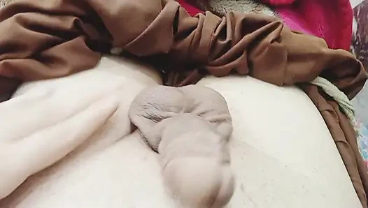 Young white boy playing  himself in home