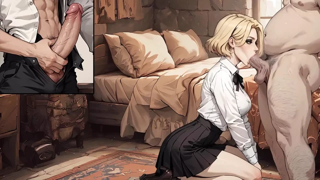 Колледж Mysteria: бойфренд дрочит и наблюдает, как его девушка сосет господина в общежитии они сделали ее жадной до спермы шлюшка - эпизод 8