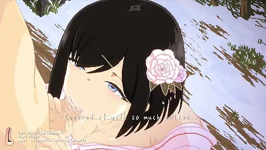 Hentai oyunu - kış sıcağında büyük memeli bebek - yoğun seks ve sakso