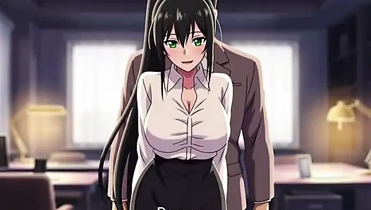 Big tits secretary gets bent over the desk by her boss for fucking private meeting