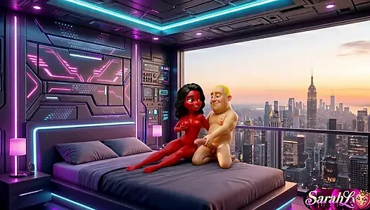 Yatak odasında romantik çift a-i hentai asmr